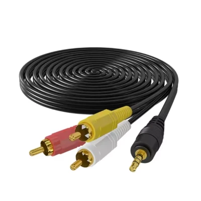 3.5 mm TRRS macho a 3 RCA macho, cable divisor de extensión estéreo 5 metros